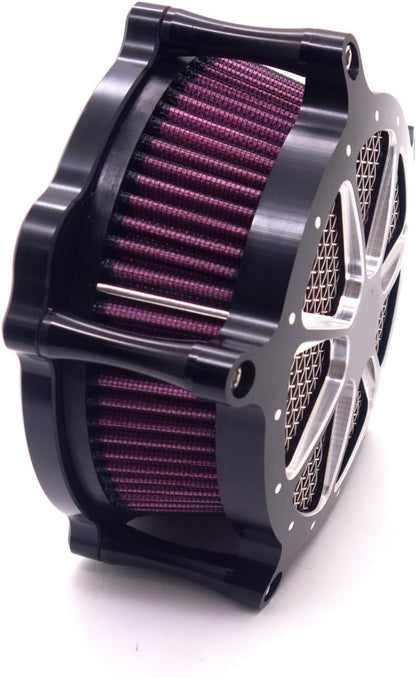 ya 5 8.10 Black CNC Air Cleaner Intake Filter System for Harley Softail Touring 2014-2015