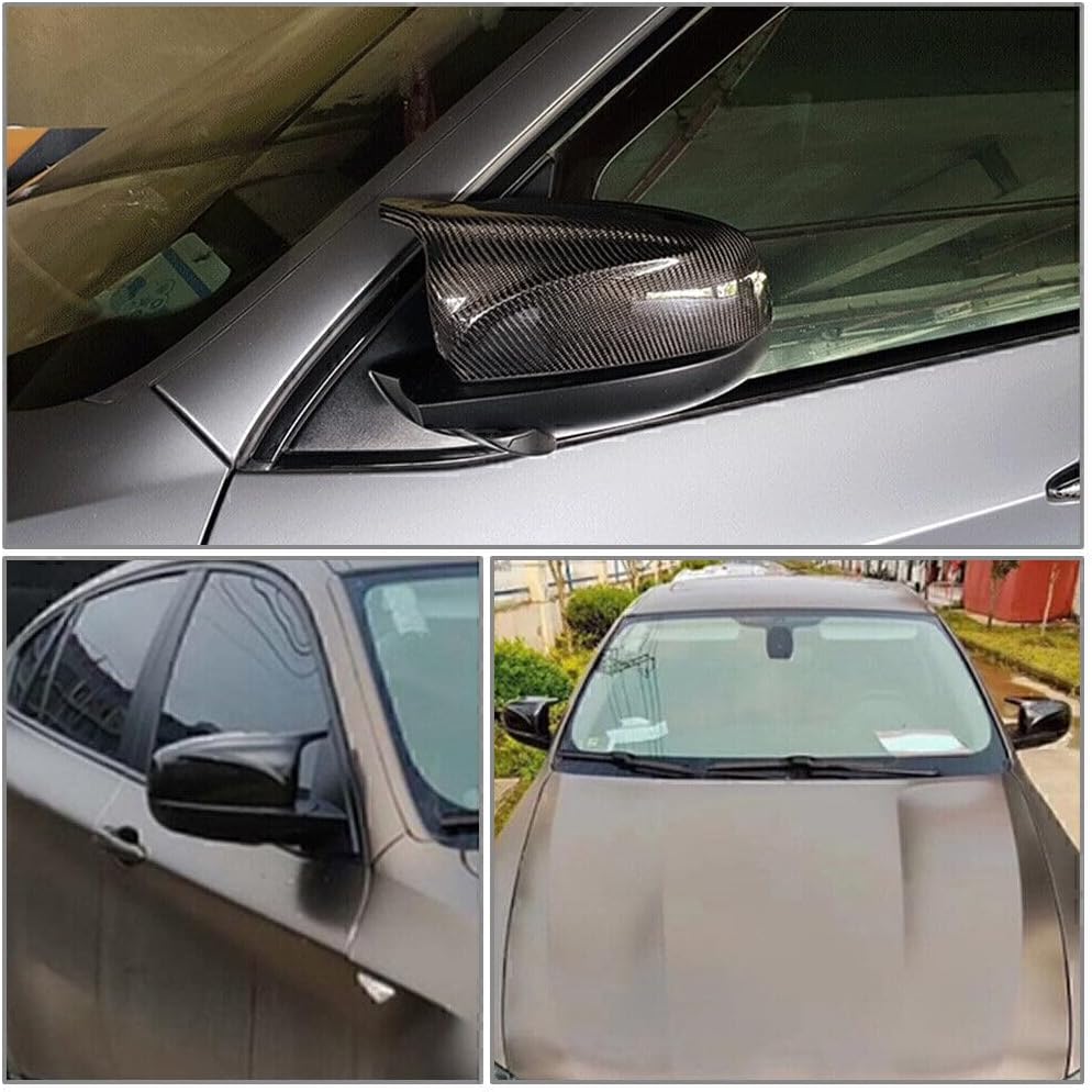 ya 14 9.20 zhengce Pair Carbon Fiber Rear View Mirror Cover Trim Fit for BMW X5 X6 E70 E71 200-1