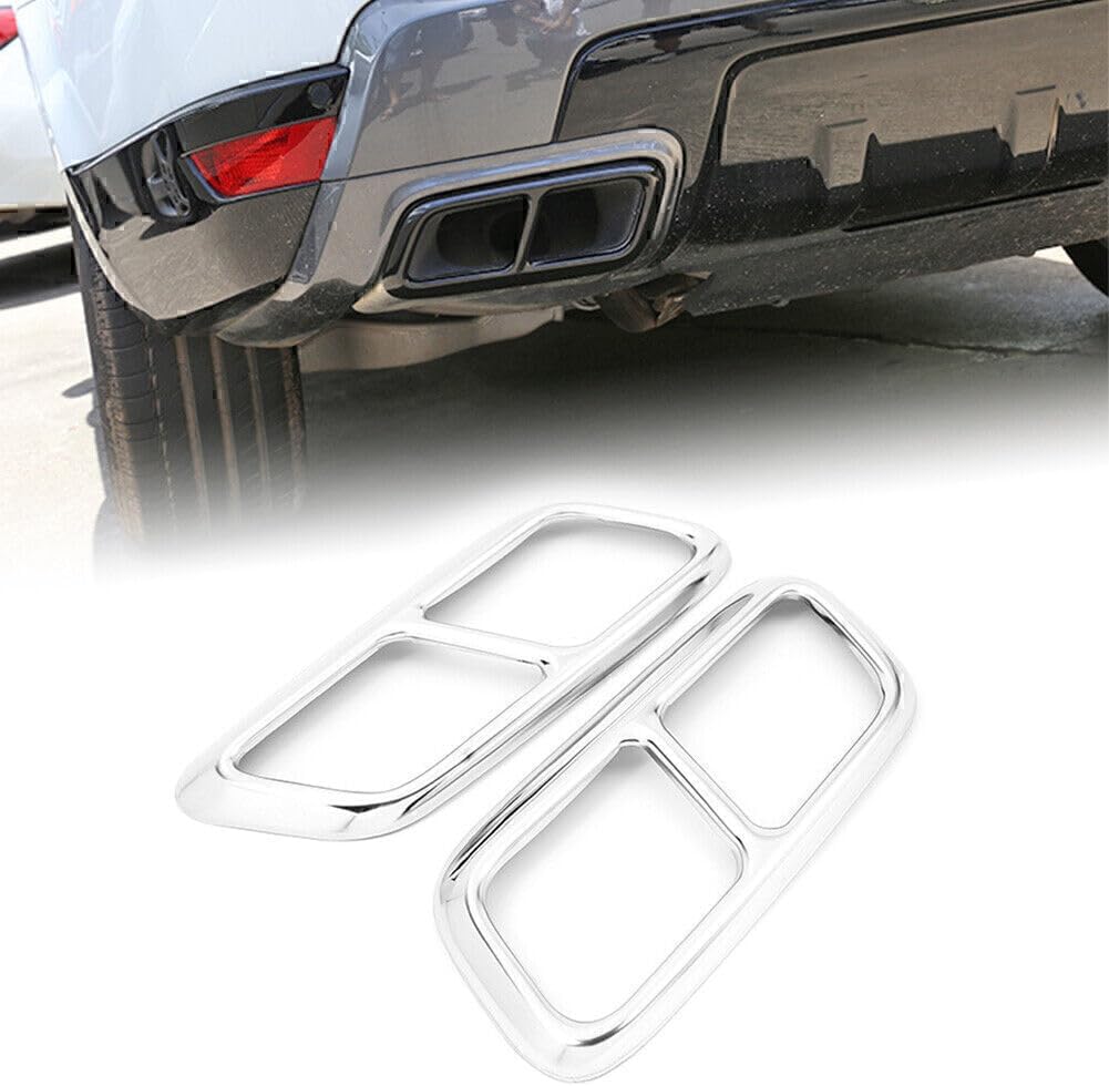 ya 4 8.14 Exhaust Muffler Tail Pipe Cover Fit for Land Rover for Range Rover Sport 2018-19 Silver