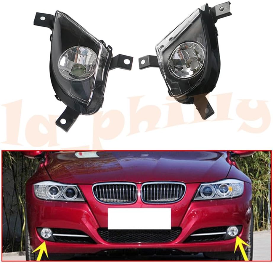 ya 9 10.24 Pair Front Bumper Clear Fog Light RH & LH For 2009-11 for BMW 3Ser E90 E91 328i 335i