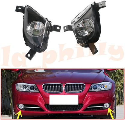 ya 9 10.24 Pair Front Bumper Clear Fog Light RH & LH For 2009-11 for BMW 3Ser E90 E91 328i 335i