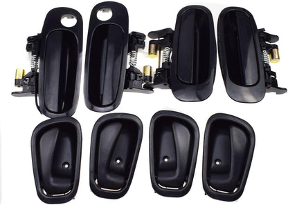 ya 10 9.16 baidi 8 Pieces Front and Rear Black Exterior Door Handles for Toyota for Corolla 1998-2003-
