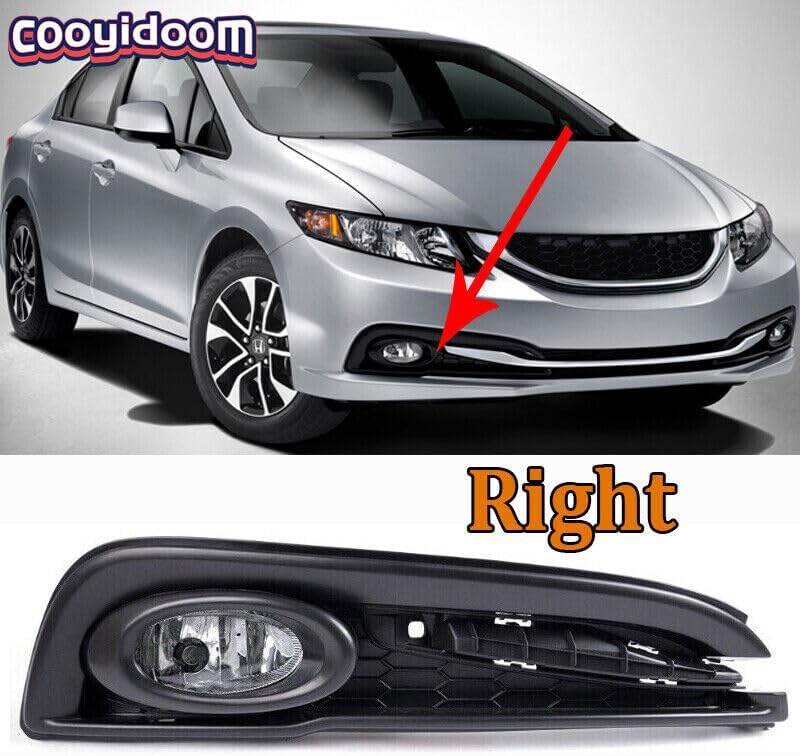 ya 2 8.15 Suitable for the 2013-15 for Honda Civic sedan right front fog lamp f for Ram e fog lamp semi assembly