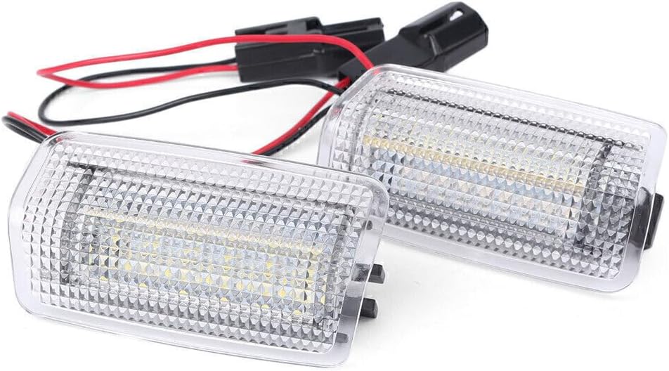 ya 13 9.15 baidi 2pcs White and Red No Error Emergency Side Welcome Door LED Lights Fits for