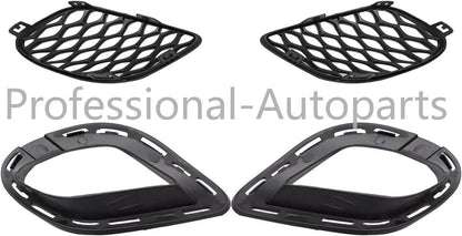 ya 14 9.20 zhengce Set of 4Pcs Bumper Fog Lamp Cover Bezel & Bracket for Dodge for Charger 20-1