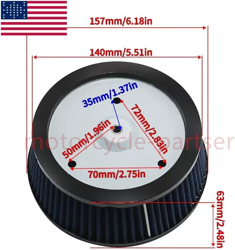 ya 5 8.10 for Harley Air Filter Fit FXST Softail Standard/FXSTS Springer Softail 2000-2006