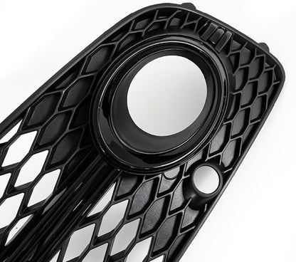 ya 2 8.15 Front Bumper Fog Light Barbecue Honeycomb Suitable for Audi Q5 Sport S Series 2013-2017 Black