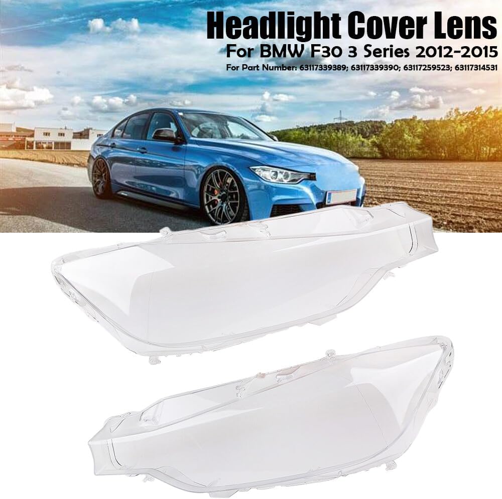 ya 4 8.10 Car Headlight Lens Cover Lenses Left&Right for BMW F30 F31 F35 2013 2014 2015