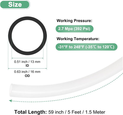 ya 14 9.20 baidi 1.5 m Nylon Hose Tube, 13x16mm(IDxOD) PA6 Pneumatic Air Tubing Translucent-1