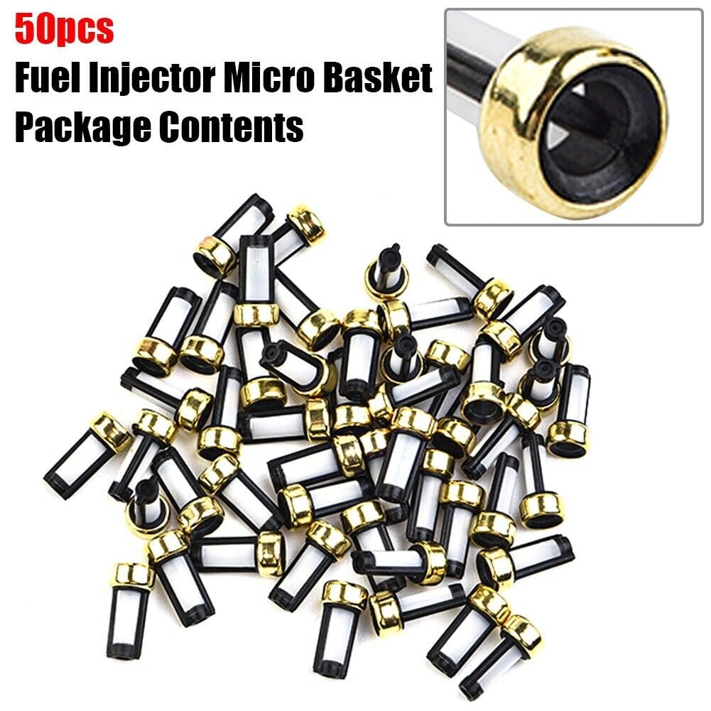 ya 4 8.8 50 Pack Fuel Injector Micro Basket Filters Fits ASNU03C Injector Repair Kit 
