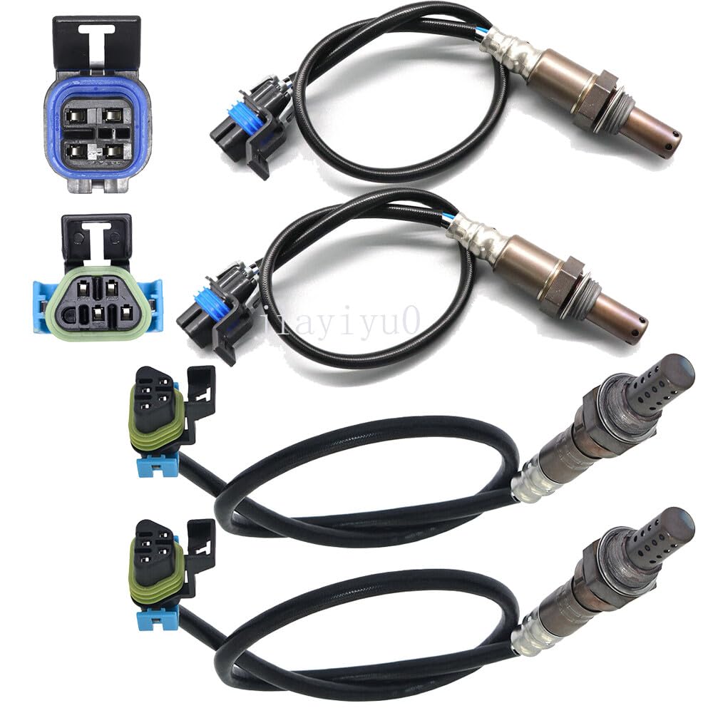 ya 4 8.8 4X Oxygen Sensor for 08-10 Hummer H3 H3T 5.3L, 09-12 for GMC for Canyon 5.3L Upper+Lower