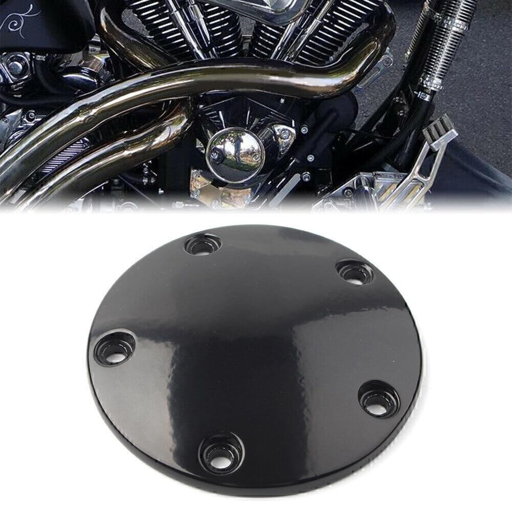 ya 6 8.14 Timer Points Covers for Harley Davidson Twin Cam Softail Dyna 7805-0080 Black