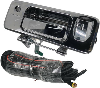 ya 10 9.16 baidi Chrome Tailgate Handle w/Wire & Backup Camera for Toyota Tacoma Tundra 2016-2021