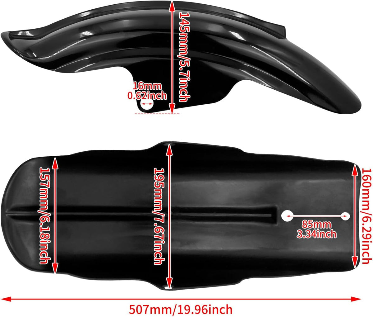 ya 14 9.20 zhengce Rear Mudguard Fender Fits for Harley Sportster 883 1200 Cafe Racer Chopper-1