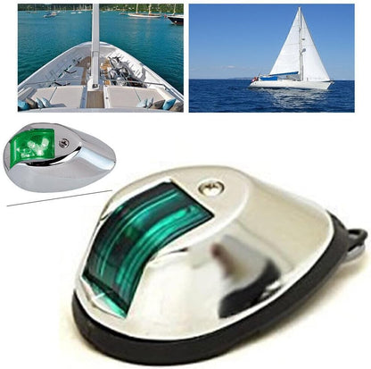 ya 4 8.14 Marine Green Navigation Light Boat LED Side Port Light 12V Stainless Steel