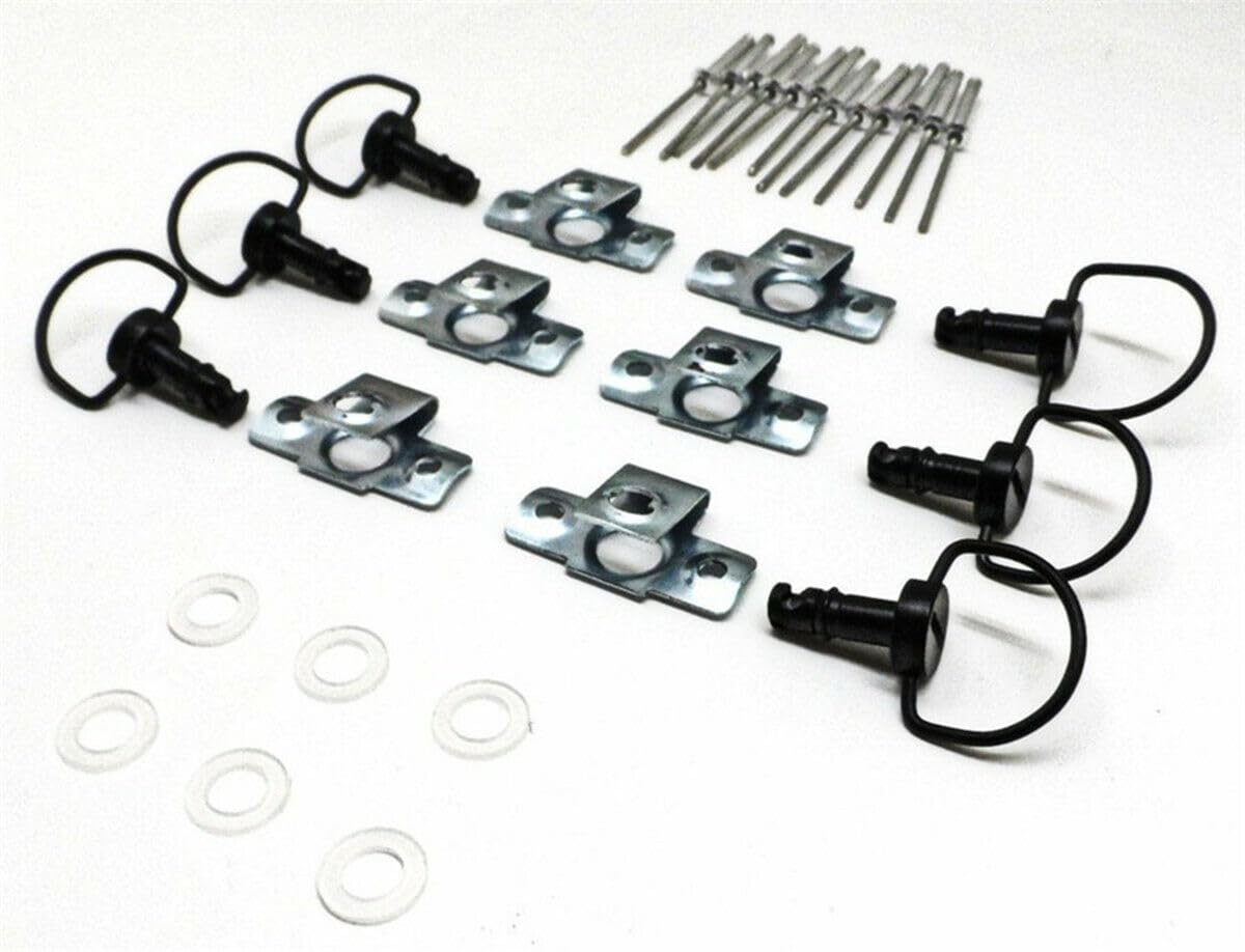 ya 6 8.24 baidi 10 Set 1/4 Turn Fairing Race Fasteners Turn Quick Release D-Ring 17mm Accessory