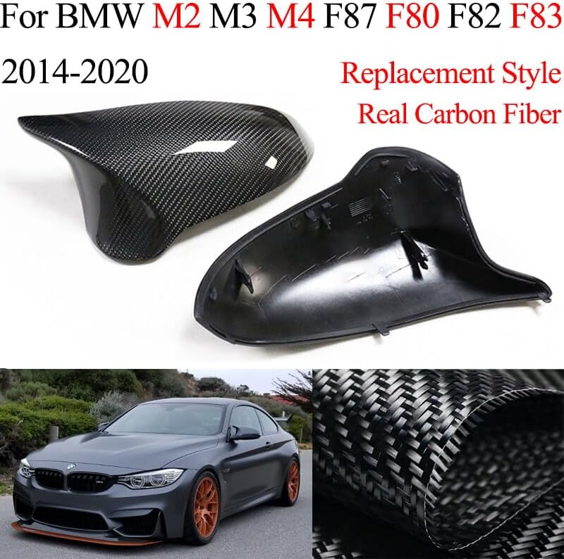 ya 11 9.14 baidiCarbon Fiber Rear View Mirror Cover for BMW M2 M3 M4 F87 F80 F82 F83 Replacement