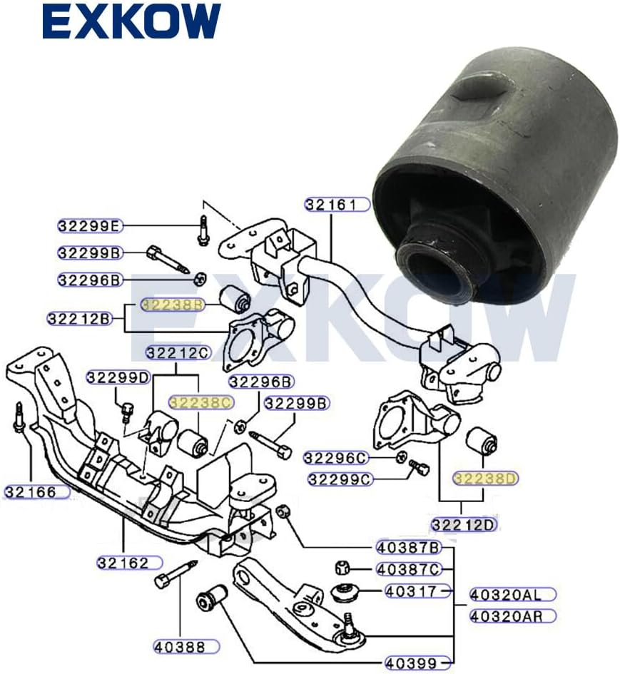 ya 4 8.24 baidi 1 pcs Front DIFF mounting Insulator for Mitsubishi Montero for Pajero IO 96-01 MB672106