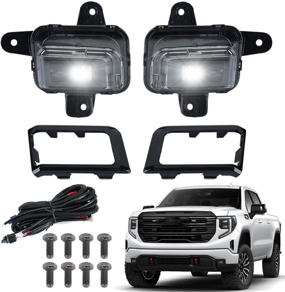 ya 9 10.24 LED Fog Light For 2022-2024 for GMC for Sierra 1500 Front Driving Lamp W/Cover Wire 1set