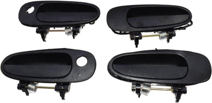 ya 5 8.10 for Toyota for Corolla 93-97 Exterior Door Handle Front and Rear Left Black 4 pcs