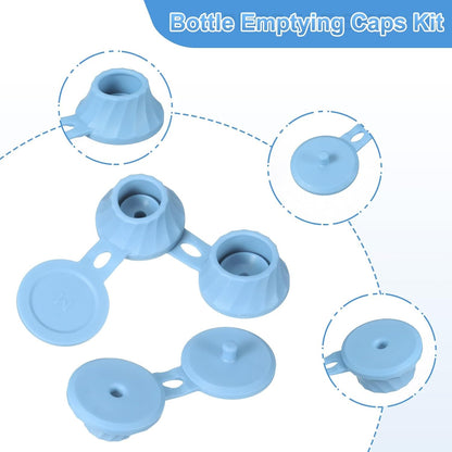 ya 14 9.20 baidi 6 Pcs Bottle Emptying Caps 3 Sizes Shampoo ide Down Bottle Caps, Blue-1