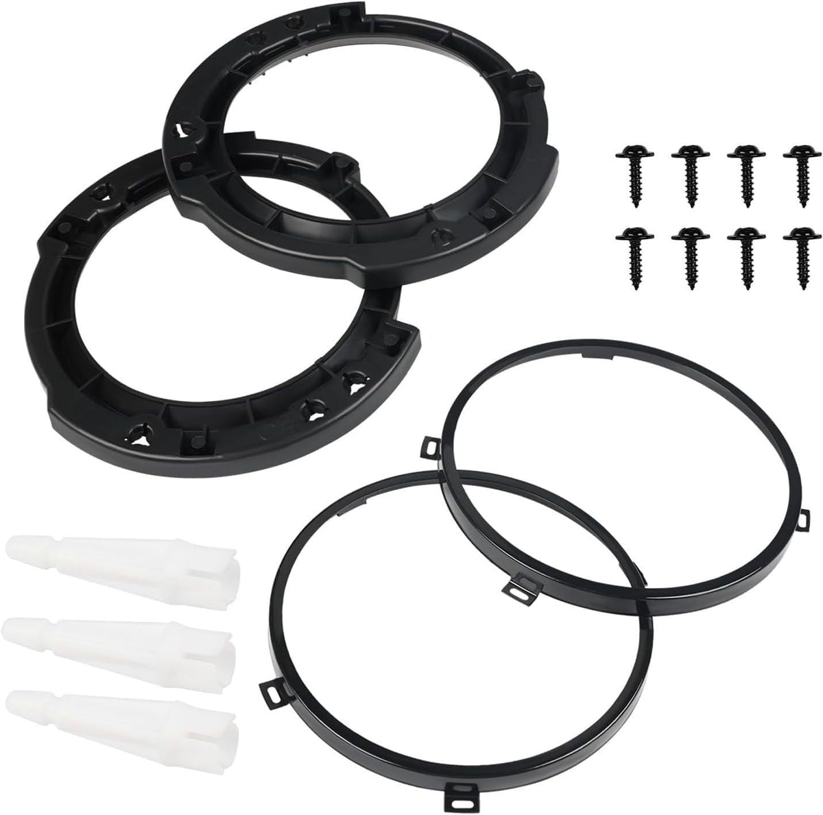 ya 4 8.10 7 Round Headlight Mounting Retaining Bracket Ring Set for Jeep for Wrangler JK 07-17