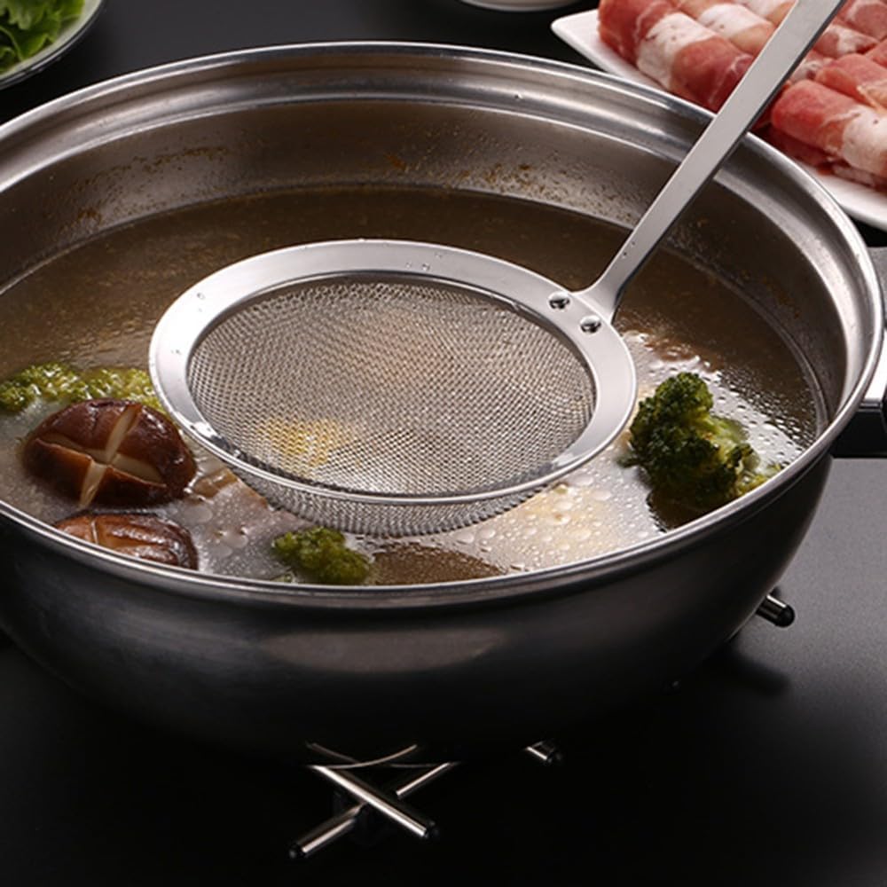 ya 14 9.20 baidi Stainless Steel Mesh Sieves Oil Colander Hot Pot Filter Cooking Strainer Flour-1