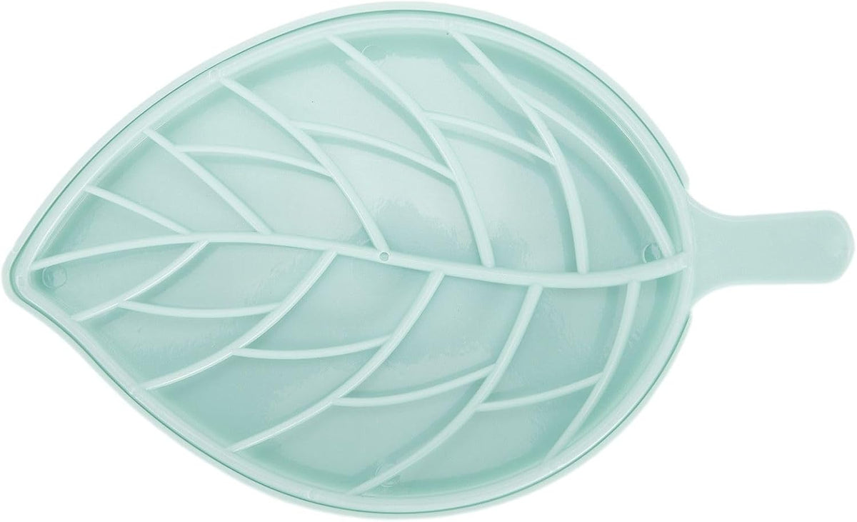ya 14 9.20 baidi Leaf Design Soap Holder with Double Drain Holes Non Slip Shower Tray 3 Colors-1