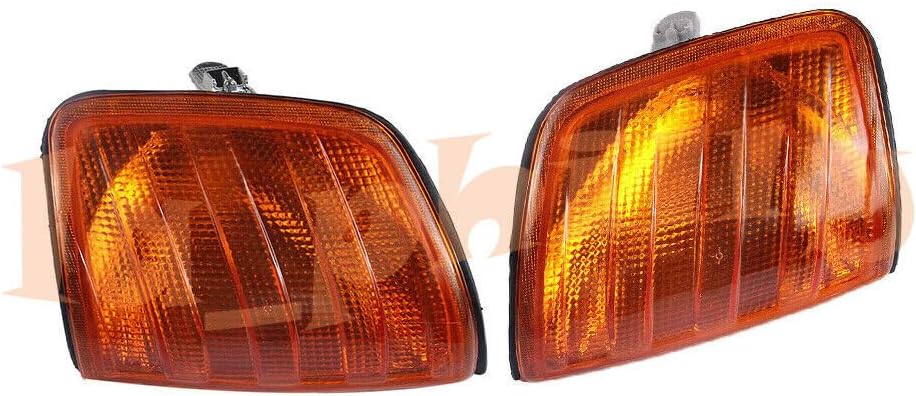 ya 6 8.24 baidi Pair L+R Amber Corner Lights Turn Signal for Mercedes W124 E-Class Sedan 1985-95