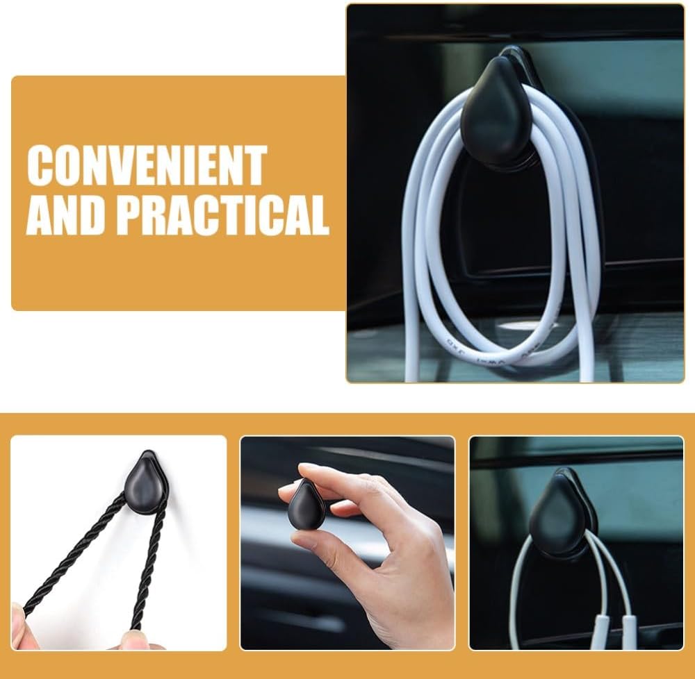 ya 4 8.14 8pcs Adhesive Car Hooks Car for Mini Hooks Car Stick On Hangers Automotive Interior