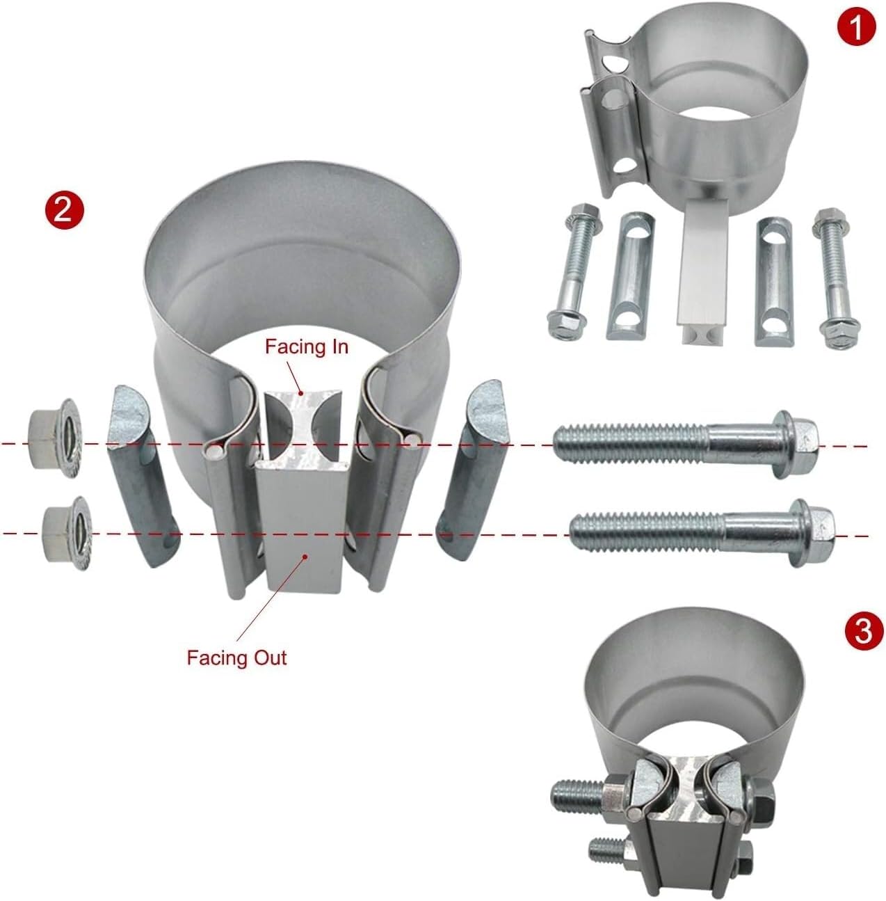 ya 6 8.24 baidi 2X 5 inch ring joint clamp 5 inch clamp 5 inch alu for Mini zed band clamp USA