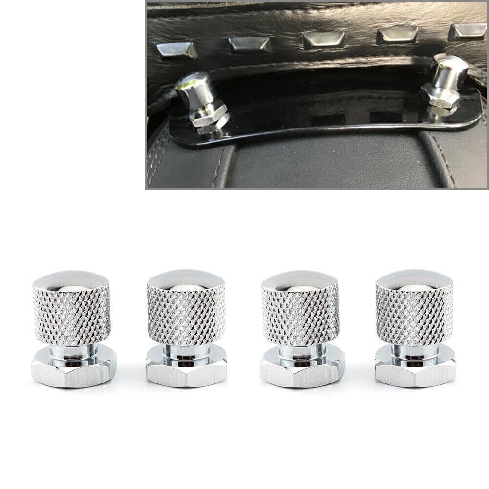ya 9 10.24 for Harley Davidson Touring Silver Solo for SEAT Nuts Mounting Nuts 1/4-20