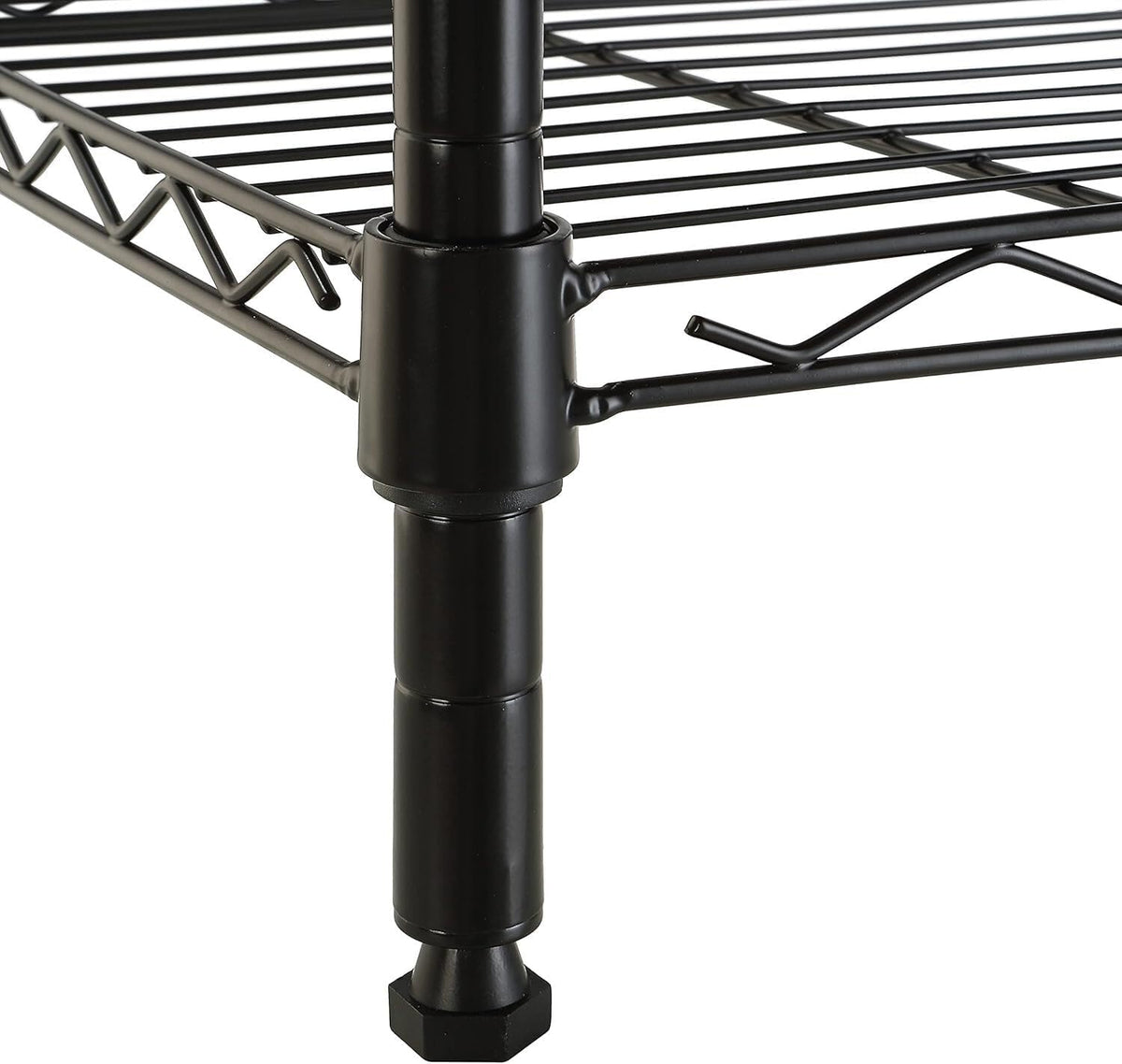 ya 26 10.21 baidi 4 Wire Stora Shelves, Adjustable, Sturdy, Easy to Assemble, Black