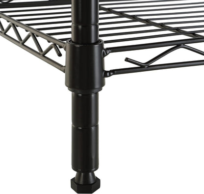 ya 26 10.21 baidi 4 Wire Stora Shelves, Adjustable, Sturdy, Easy to Assemble, Black