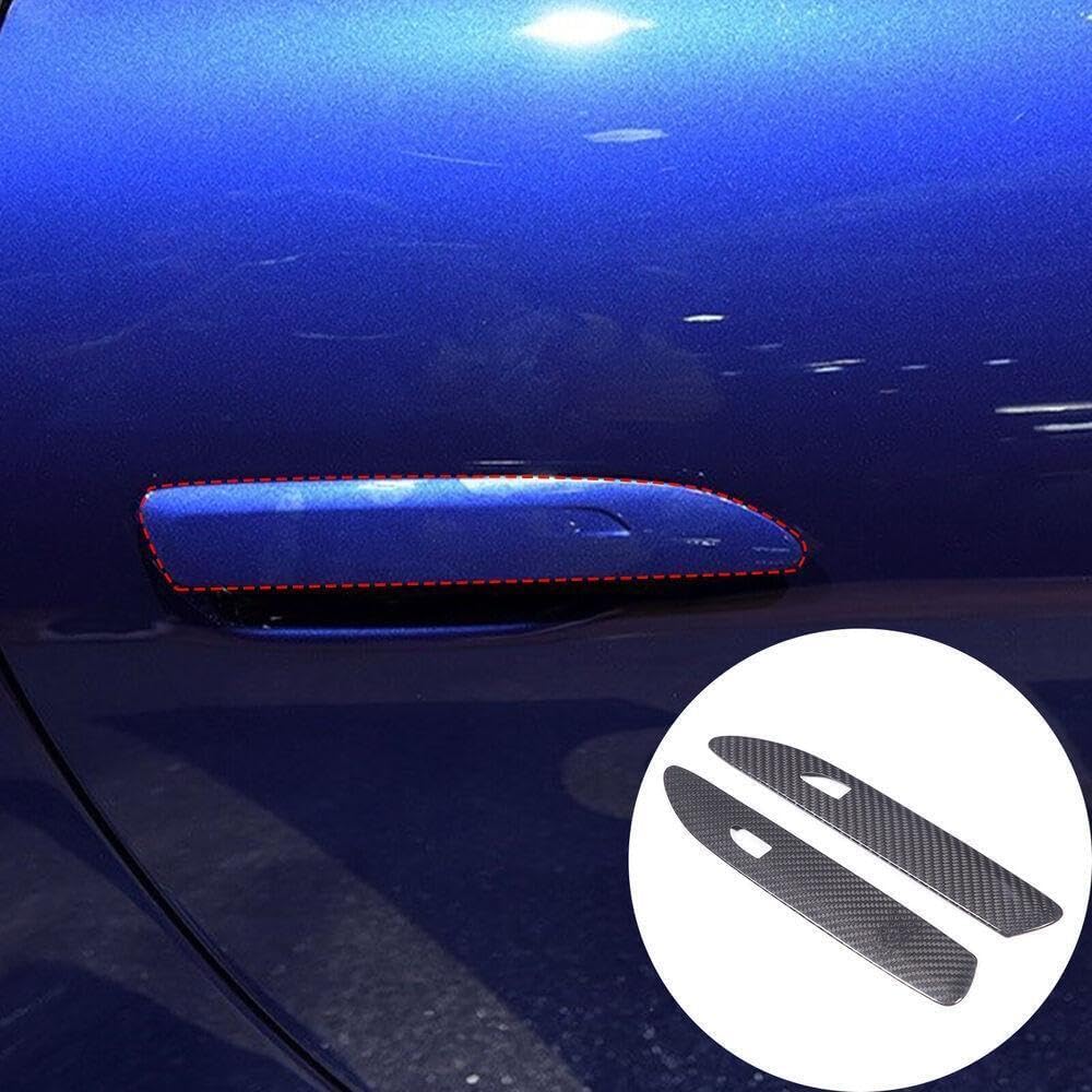 ya 2 8.15 2 Pieces Outer Door Handle Cover Trim for Porsche 911 2020-2024 Real Carbon Fiber 