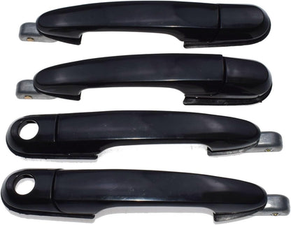 ya 10 9.16 baidi New Black Exterior Door Handle 4 Piece Set Suitable for 05-09 for Hyundai for Tucson -