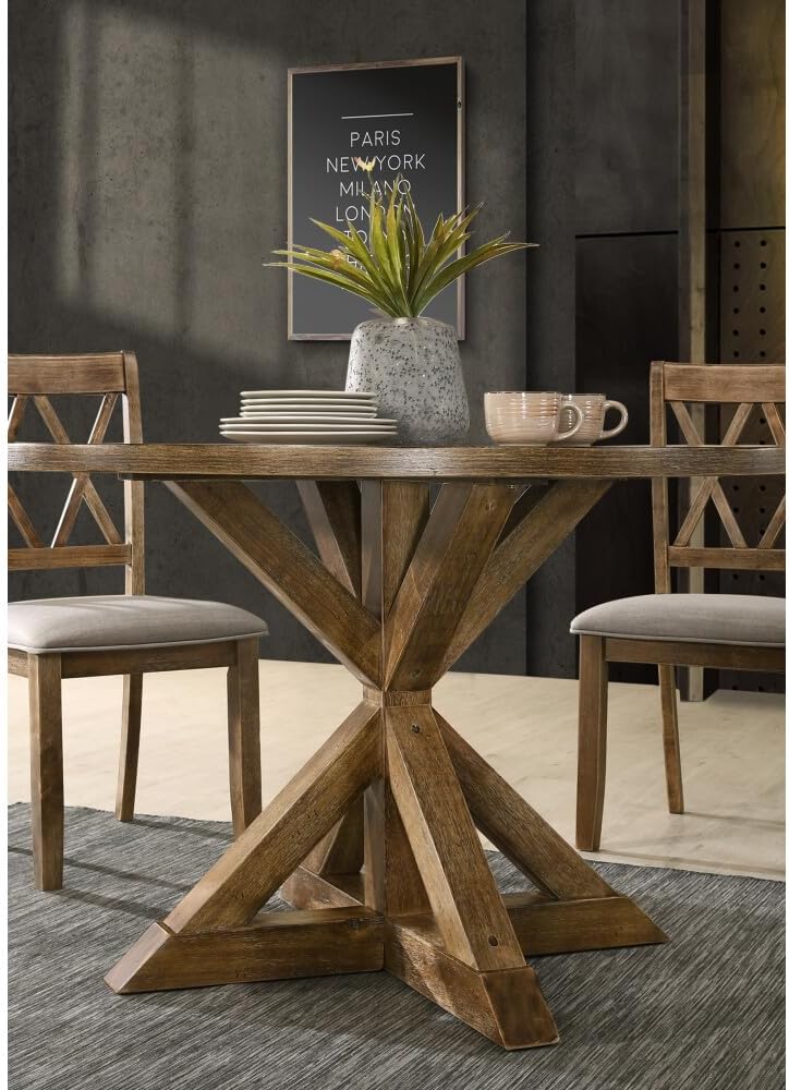 ya 28 10.13 baidi 5-Piece Dining Set Buck Wood Table + 4 Chairs, Modern Design for Kitchen