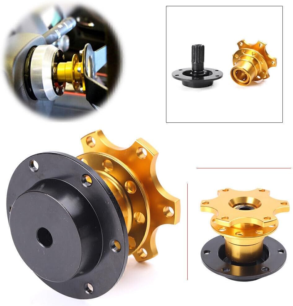 ya 4 8.14 1x Steering Wheel Quick Release Snap Off Hub Adapter for Sparco Momo Gold