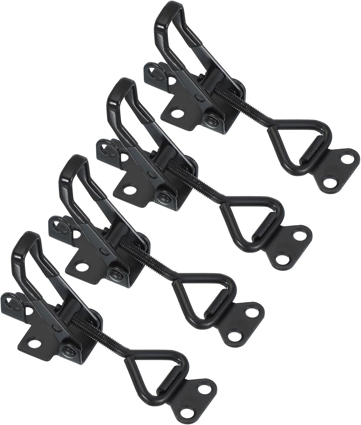 ya 26 10.21 baidi 4 Pcs Toggle Latch Clamp 4001 Carbon Steel with Lock Hole 220Lbs ing, Black