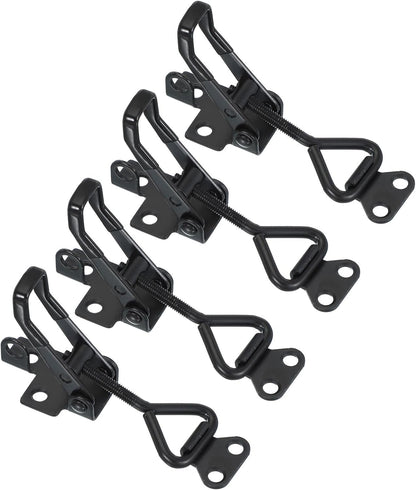 ya 26 10.21 baidi 4 Pcs Toggle Latch Clamp 4001 Carbon Steel with Lock Hole 220Lbs ing, Black