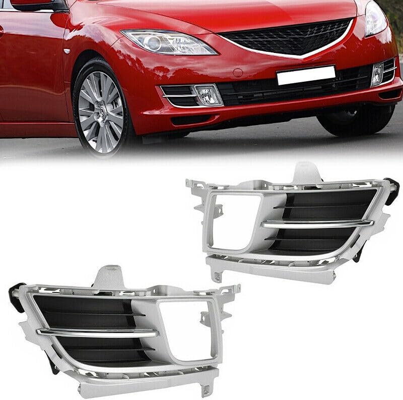 ya 2 8.15 A pair of chrome plated protective covers for front bumper fog lights suitable for Mazda 6 2009-2010