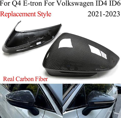 ya 11 9.14 baidiCarbon Fiber for Audi Q4 e-tron 2022+ ID4 ID6 21-23 Side Mirror Cover Replace