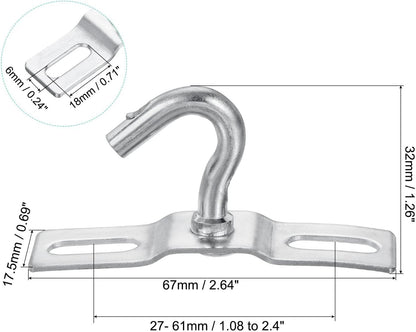 ya 26 10.21 baidi 3Pcs Pad Eye Plate Ceiling Hooks 67mm Wall Mount Hanger Galvanized Iron