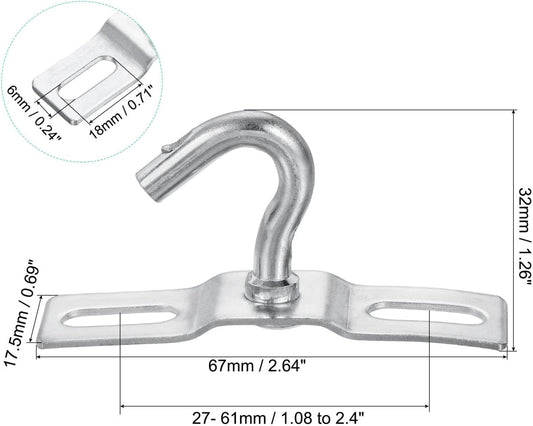 ya 26 10.21 baidi 3Pcs Pad Eye Plate Ceiling Hooks 67mm Wall Mount Hanger Galvanized Iron