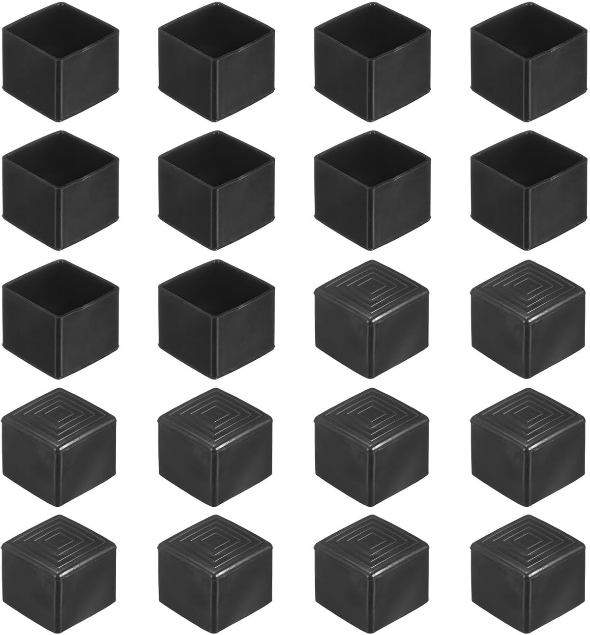 ya 26 10.21 baidi 20-Pack Square Furniture Leg Caps, 1 (25mm) PVC Leg Caps Floor Protectors