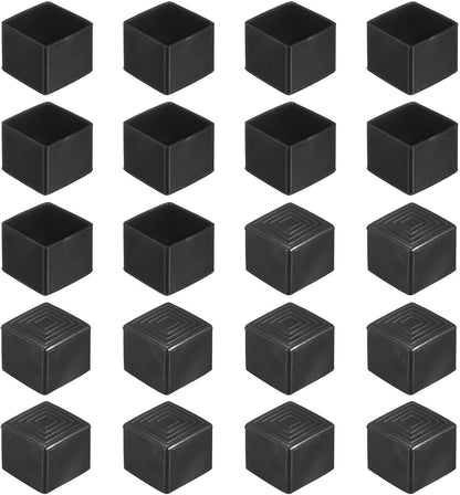 ya 26 10.21 baidi 20-Pack Square Furniture Leg Caps, 1 (25mm) PVC Leg Caps Floor Protectors
