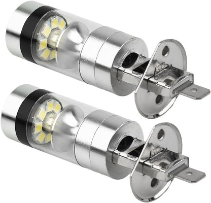 ya 4 8.8 Headlight H1 100W LED White 12-24V 20-SMD 6000K Projector Driving DRL Bulb 