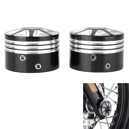 ya 9 10.24 Pair Front Axle Nut Cover Bolt Kit Fit Harley 2008-later Dyna Touring and T