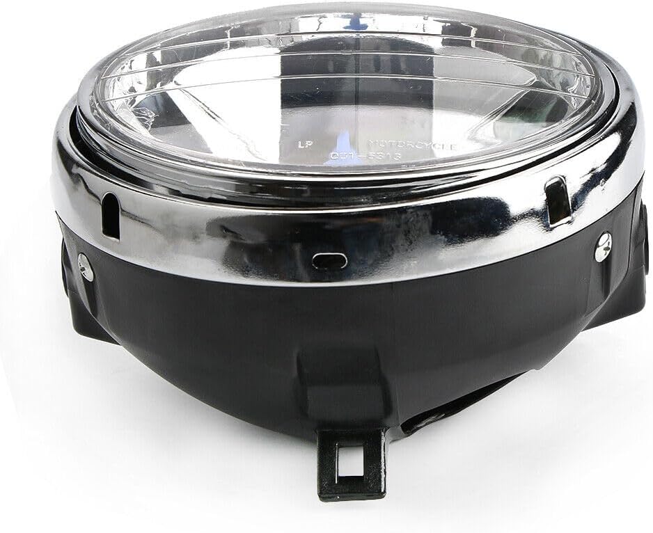 ya 4 8.14 7 Inch Black Headlight and Barrel Complete Motorcycle for Honda Cafe Racer Bobber Custom 