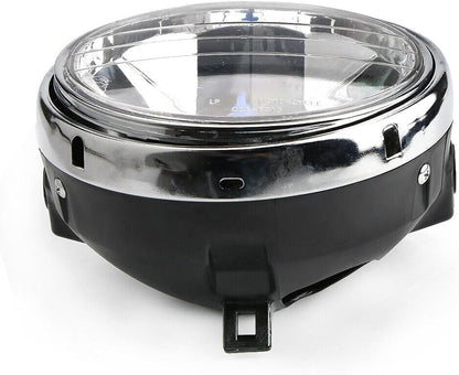 ya 4 8.14 7 Inch Black Headlight and Barrel Complete Motorcycle for Honda Cafe Racer Bobber Custom 